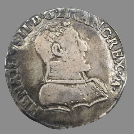 Henri II (1547-1559)
Teston en argent
Buste cuiras