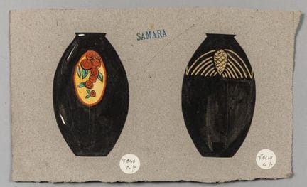 SAMARA
"Projet pour un vase noir"
Gouache sur papi