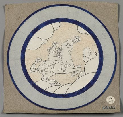 SAMARA
"Projet de plat au centaure et jeune femme"