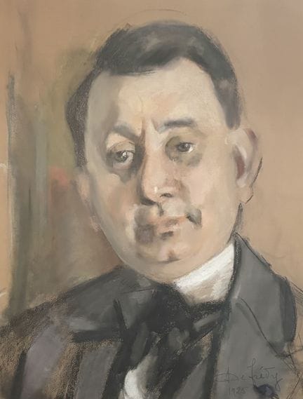 ECOLE DU XXe SIECLE
Portrait d'homme en costume
Pa
