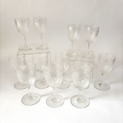 BACCARAT 
Glas-Set aus Kristall, Modell PARIS, bes