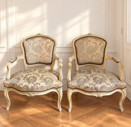 STIL LOUIS XV
Ein Paar Cabriolet-Sessel aus profil
