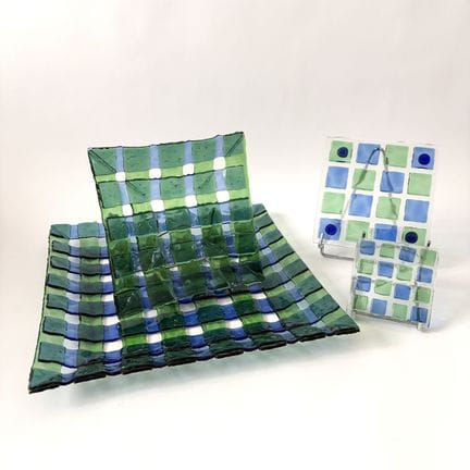 MODERNE KUNST
4-teiliges Glas-Tischkultur-Set mit 