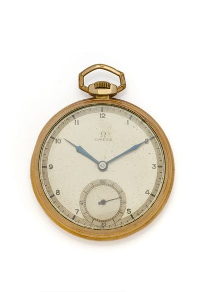 OMEGA
Taschenuhr aus 40 Mikrometer stark laminiert