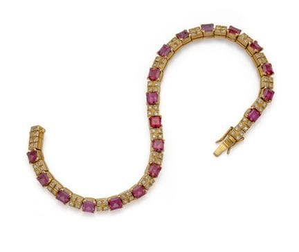 BRACELET LIGNE en or jaune 18K (750/1000) articulé