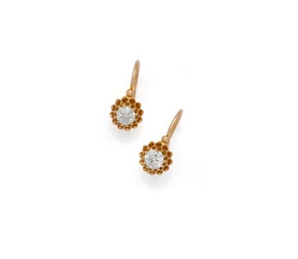 PAAR OHRRINGE aus 18 Karat Roségold (750/1000), ve