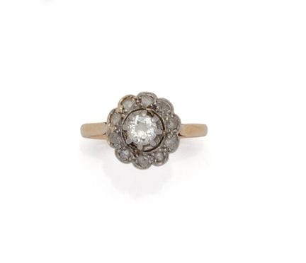 MARGUERITE-RING aus 18 Karat Gelbgold (750/1000) u