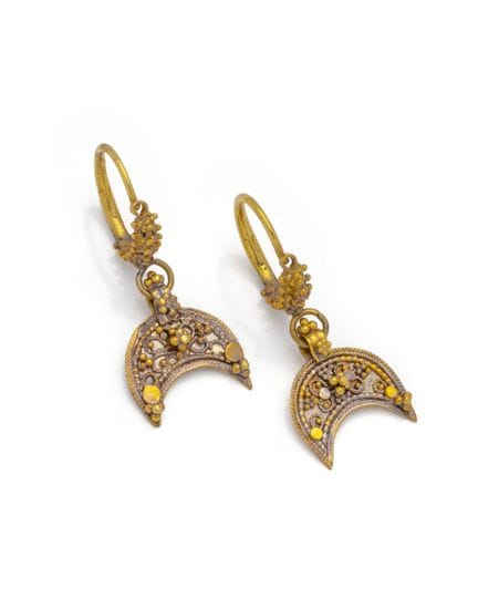 PAAR OHRRINGE aus 18 Karat Gelbgold (750/1000) mit