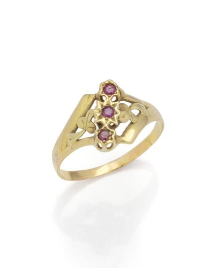 TRILOGIE-RING aus 18 Karat Gelbgold (750/1000) mit