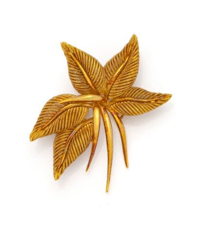 BLUMENBROSCHE aus 18 Karat Gelbgold (750/1000) mit