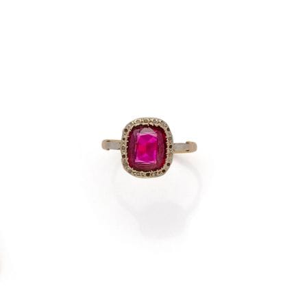 ANELLO in oro bicolore 18 carati (750/1000) decora