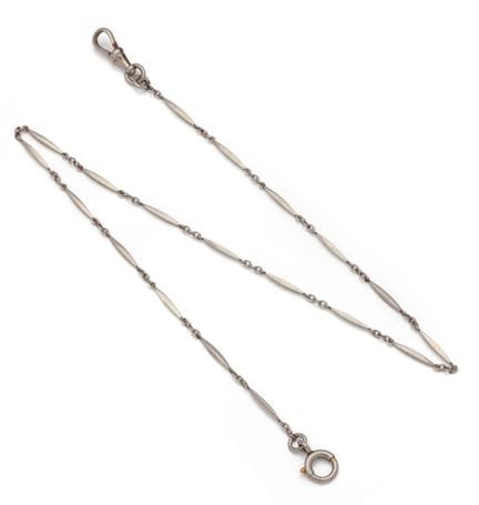 CATENA A MAGLIA ALLUNGATA in platino (850/1000) co