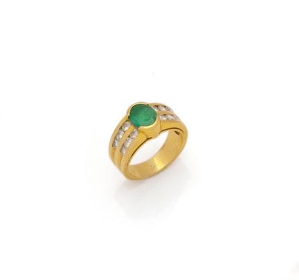 BANDRING aus 18 Karat Gelbgold (750/1000) mit eine