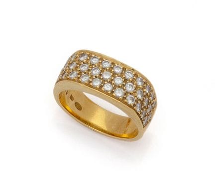 REIFENRING aus 18 Karat Gelbgold (750/1000), verzi