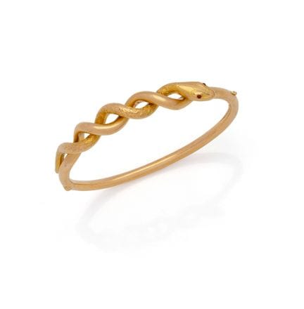 BRACCIALE RIGIDO A SERPENTE in oro giallo 18 carat