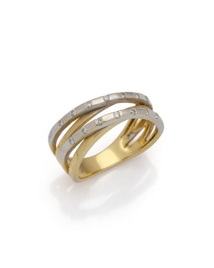 BANDRING aus 18-karätigem Zweifarbgold (750/1000),