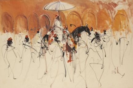 Habib KIBARI (1971)
The Sultan's Departure
Oil on 