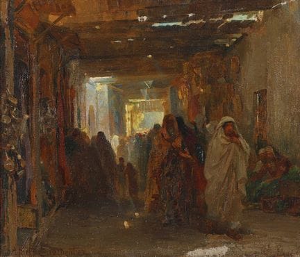 Albert CHARPENTIER (1878-1951)
The Souk
Oil on can