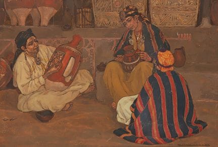 Yvonne KLEISS-HERZIG (1895-1968)
Kabyle women deco