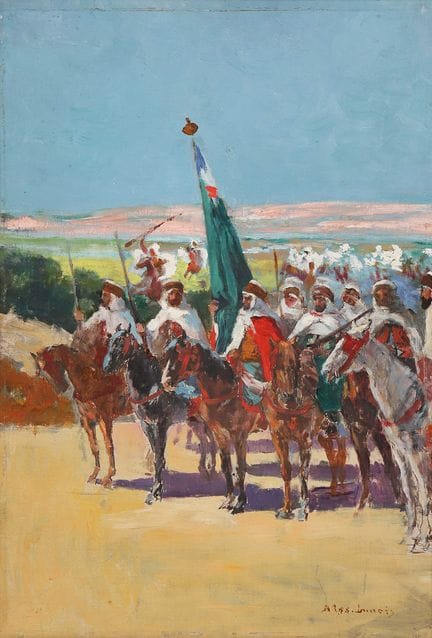 Alexandre LUNOIS (1863-1916)
Arab riders
Oil on ca