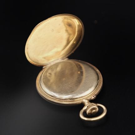 18K yellow gold (750°/°°) pocket watch, 18K gold (