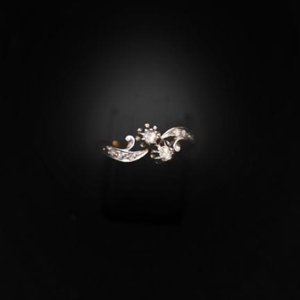 Anello detto "toi et moi" in oro 18 carati (750°/°