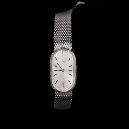 TISSOT
Montre de dame en acier, modèle "Stylist", 