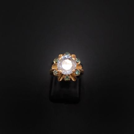Anello con montatura in oro giallo 18 carati (750°