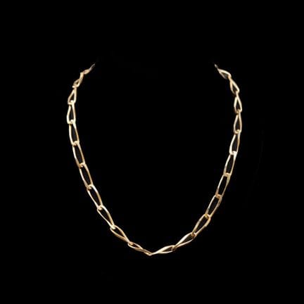 Collier en or jaune 18K (750°/°°)  maille gourmett