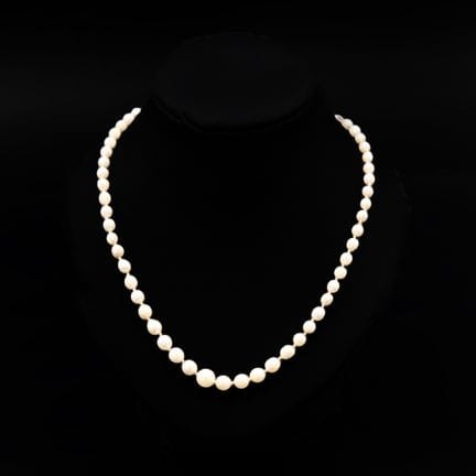 Collier de perle avec fermoir en or jaune 18K (750