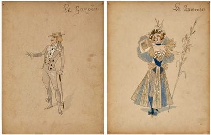 ALFRED CHOUBRAC (1853 - 1902)
Projets de costumes 