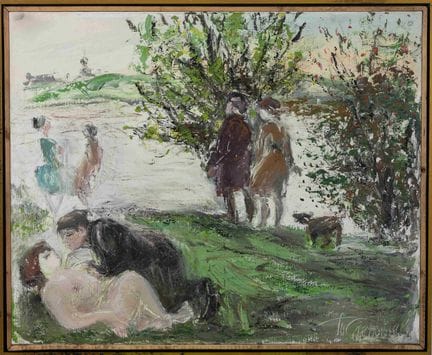 ANATOLY SLEPYSHEV (1932–2016)
Enamorados
firmado e