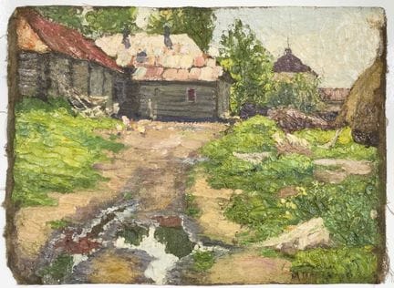 MIKHAIL DEMYANOV (1873 - 1913)
Patio de un pueblo 