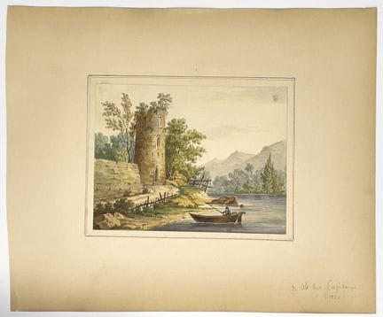 A. AN. CAPITAINE, 19EME SIECLE
Landscape with ruin