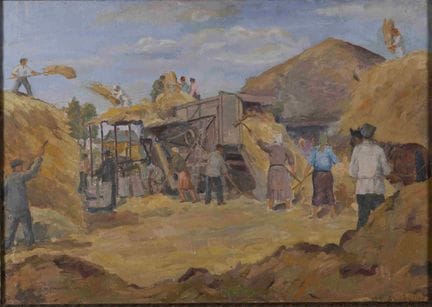 LEONTIY MAZANOV (1902-1982)
La cosecha en el koljó
