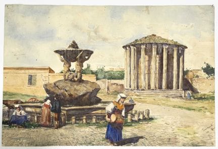ARNOLDO FERRAGUTTI (1862-1925)
View of Rome
aquare