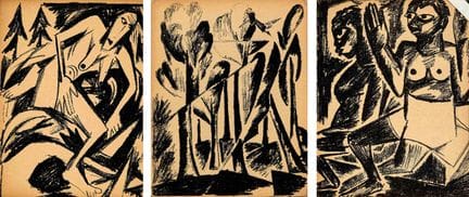娜塔莉亚·冈察洛娃（1881-1962）
为阿列克谢·克鲁乔尼赫的两首诗《Pustynniki》和《