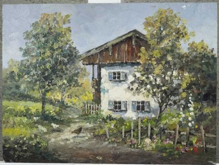 BERGER, 20ÈME SIÈCLE
Alpine farmhouse
signé ‘Berge