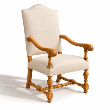 PAIR OF LOUIS XIII STYLE WALNUT ‘OS DE MOUTON’ ARM