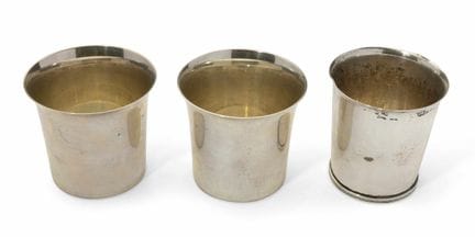 GROUP OF THREE SWEDISH SILVER GOLF TROPHY BEAKERS,