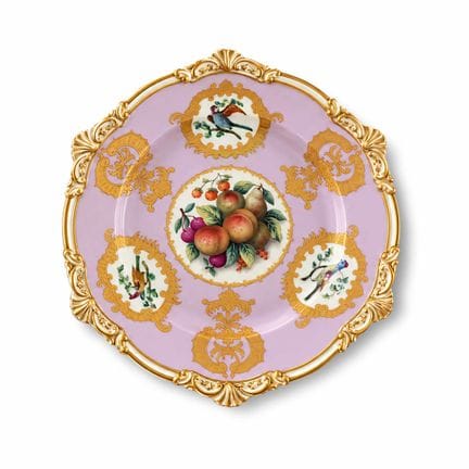 RUSSIAN IMPERIAL PORCELAIN DESSERT PLATE WITH FRUI