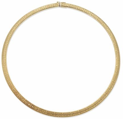 COLLANA A COLLARE IN ORO GIALLO 14K CON DECORAZION