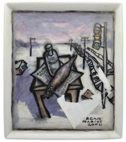 OSCAR RABIN (1928–2018)
PORCELAIN PLAQUE ‘LANDSCAP