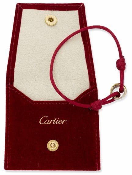 CARTIER
BRACCIALETTO IN CORDINO DI PELLE ROSSA CON