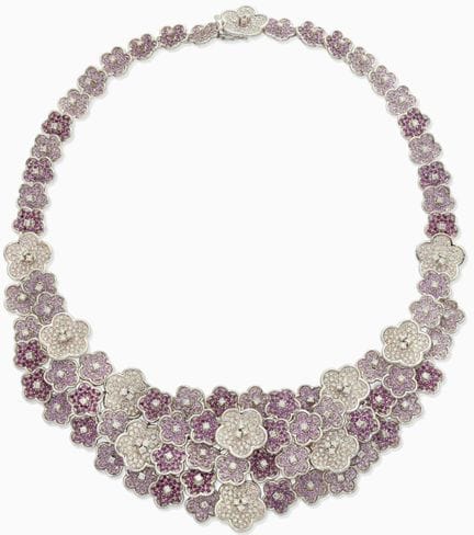 MASIS GENÈVE
COLLANA CON “FIORI” IN ZAFFIRO ROSA E