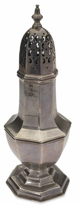 WOLFSKY & CO. LTD. OCTAGONAL STERLING SILVER SUGAR