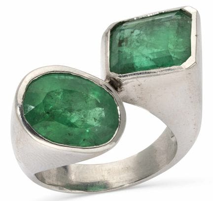 ANELLO “TOI ET MOI” IN ORO BIANCO 18 CARATI CON SM
