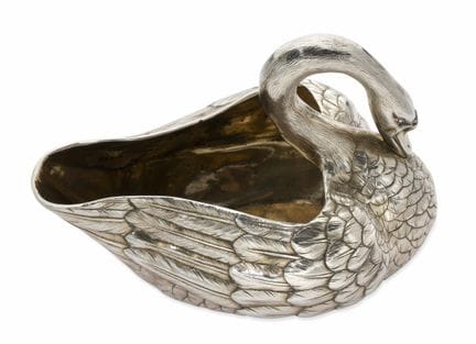 GRACHEV PARCEL-GILT SILVER SALT CELLAR IN THE FORM