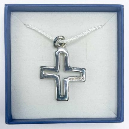 CIONDOLO A FORMA DI CROCE IN ARGENTO DI JEAN-CHARL