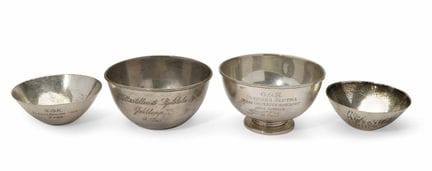 GROUP OF FOUR SWEDISH SILVER TROPHY CUPS
C.G. Hall